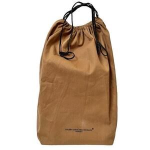 Golden Goose Embroidered Logo Brown Drawstring Box-Shape Dust Bag Cover 8"x15.5"